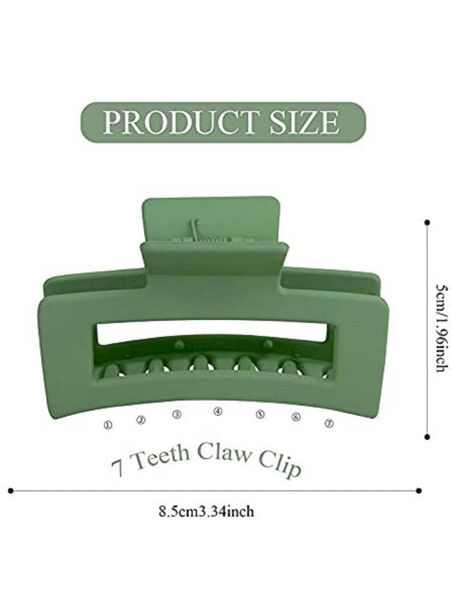 Blubby 6 Pcs Matte Rectangle Claw Clip, Women & Girls Large Hair Claw Clips, Square Claw Clips Rectangular Hair Clutcher Hair Styling Accessories,Non-slip Hair Clips for Thin & Thick Hair (Multicolor) - Image 4