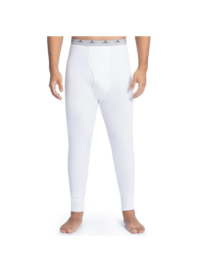 Indera Mens Long Drawers - Combed & Ringspun Thermal Underwear Pant, White, X-Large US - Image 1