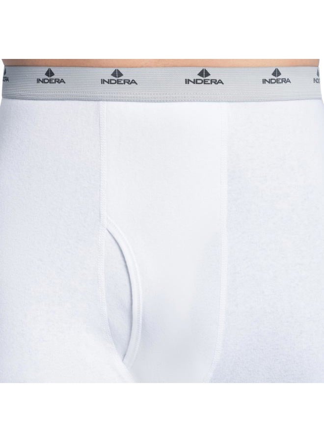 Indera Mens Long Drawers - Combed & Ringspun Thermal Underwear Pant, White, X-Large US - Image 3