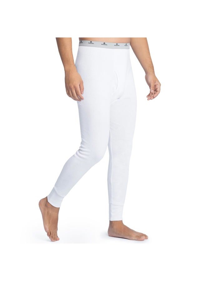 Indera Mens Long Drawers - Combed & Ringspun Thermal Underwear Pant, White, X-Large US - Image 5