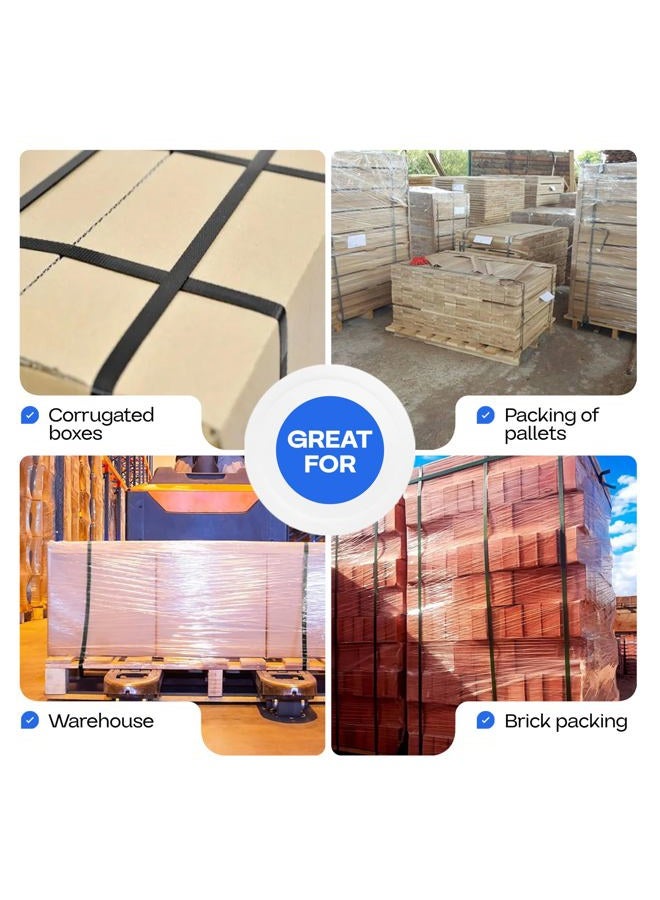 IDL Packaging 1/2" x 9000' Hand Grade Polypropylene (PP) Strapping Roll of 8" x 8" Core Size, 300 lbs Break Strength - Lightweight and Affordable Poly Banding - Flexible Packing Straps - Image 5