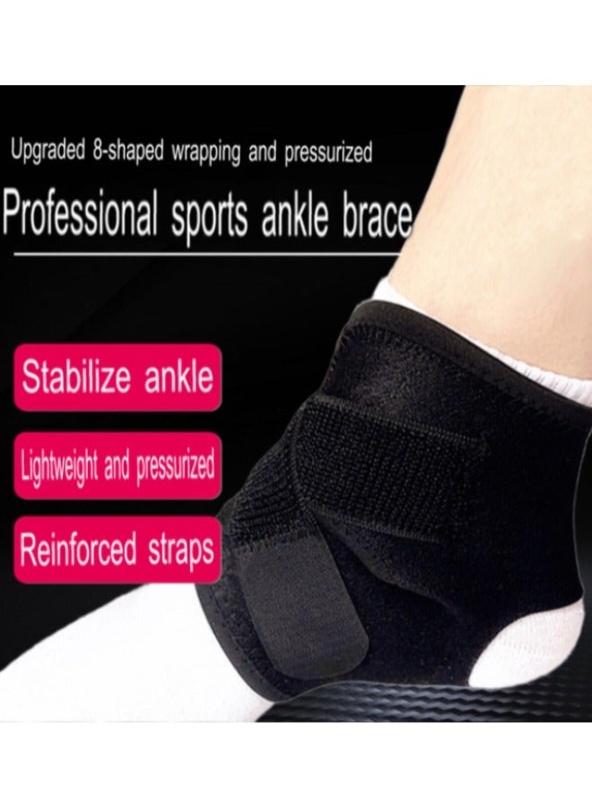 Generic 2 Pcs Ankle Support Brace Wrap Adjustable Breathable,Ankle Support Strap Adjustable, Ankle Brace Elastic, Ankle Braces ,Ankle Bracelys, Running Brace,Climbing Brace, Ankle Support Brace, Ankle Protector Brace for Plantar Fasciitis, Ligament Damage, Weak Ankles, Achilles Tendonitis and Arthritis, Stabilize Ligaments,for Most Foot Sizes,Black - Image 5
