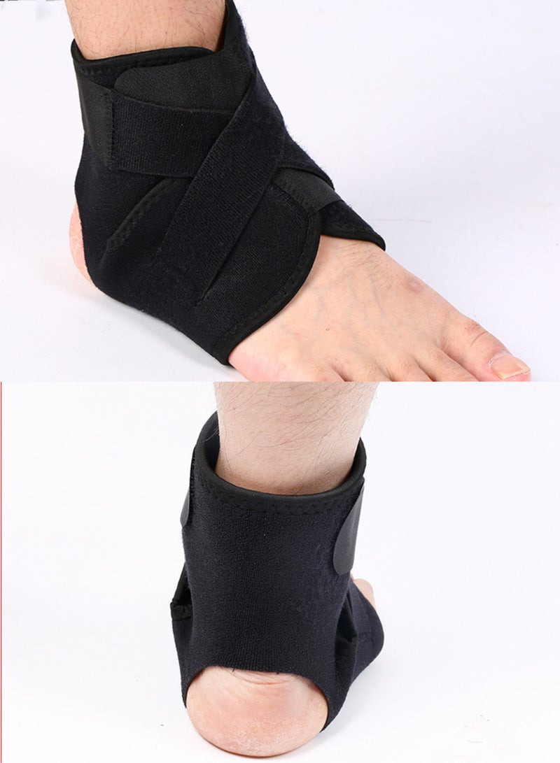 Generic 2 Pcs Ankle Support Brace Wrap Adjustable Breathable,Ankle Support Strap Adjustable, Ankle Brace Elastic, Ankle Braces ,Ankle Bracelys, Running Brace,Climbing Brace, Ankle Support Brace, Ankle Protector Brace for Plantar Fasciitis, Ligament Damage, Weak Ankles, Achilles Tendonitis and Arthritis, Stabilize Ligaments,for Most Foot Sizes,Black - Image 3