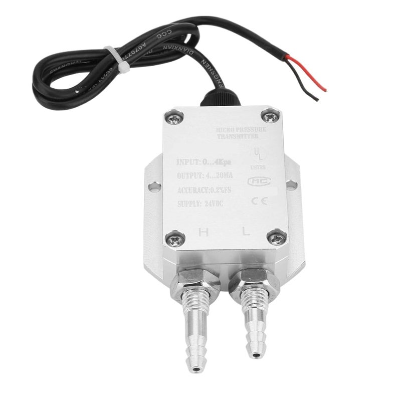 جهاز إرسال الضغط التفاضلي الدقيق 4-20 مللي أمبير مستشعر 0-4 كيلو باسكال قياس الضغط المنخفض محول صناعي - Image 5