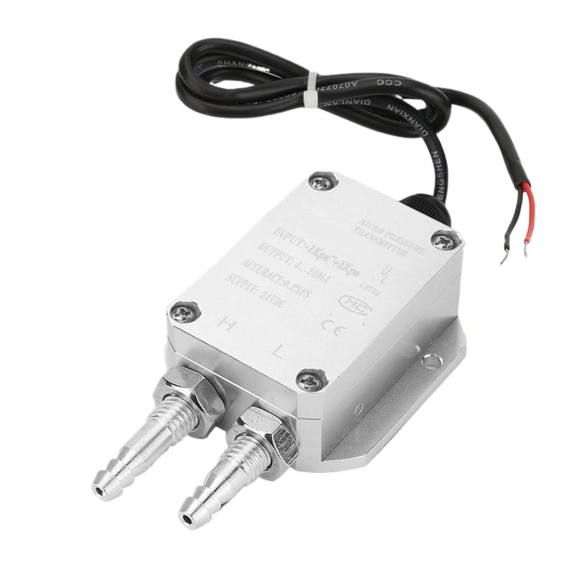 جهاز إرسال الضغط التفاضلي الدقيق 4-20 مللي أمبير مستشعر 0-4 كيلو باسكال قياس الضغط المنخفض محول صناعي - Image 3