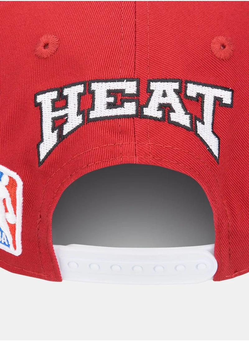 NEW ERA Men's NBA Miami Heat Rear Logo 9FIFTY Cap