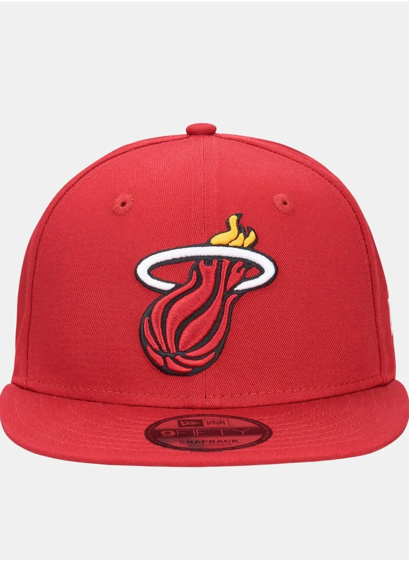 NEW ERA Men's NBA Miami Heat Rear Logo 9FIFTY Cap