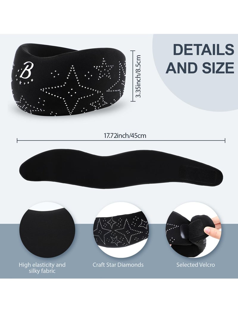 SYOSI Soft Foam Neck Brace, Adjustable Star Diamond Neck Collar, Sleep Neck Support, Relieve Neck Discomfort and Spinal Stress, Neck Posture Correction (Black, 3.3" Depth Collar, L)  - Image 2