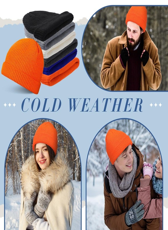 Vabean 24 Pack Unisex Beanie Cap Knitted Warm Beanies Orange Hunting Hat Men Women Hunter Orange Hats for Hunting(Bright Orange) - Image 5