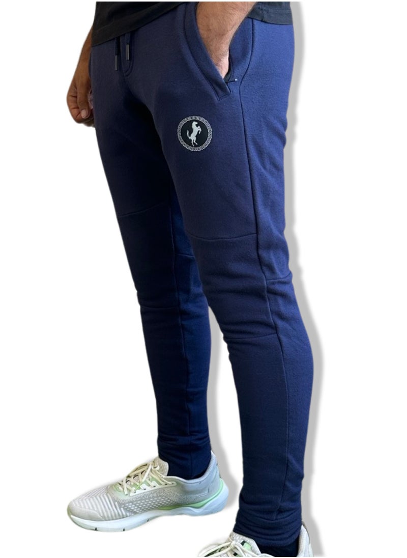 Horse Polo Horse Polo Sweat Pant with logo printed, Navy blue  - Image 1
