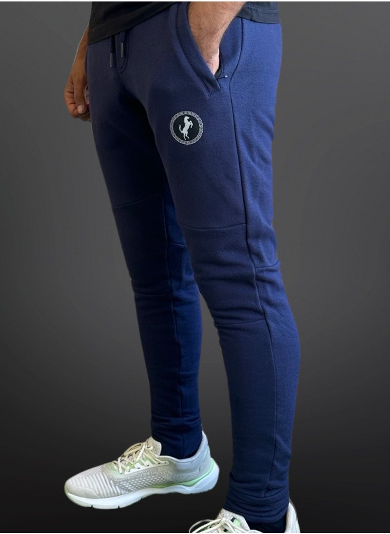 Horse Polo Horse Polo Sweat Pant with logo printed, Navy blue  - Image 2