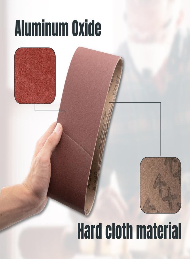 باورتيك أحزمة صنفرة POWERTEC مقاس 3 × 21 بوصة، عبوة من 10 قطع، ورق صنفرة من أكسيد الألومنيوم بحبيبات 40، حزام صنفرة مقاس 3 × 21 بوصة لماكينة صنفرة الحزام المحمولة، أعمال النجارة، صنفرة الطلاء، أعمال المعادن، إزالة الصدأ، التلميع (110460) - Image 3