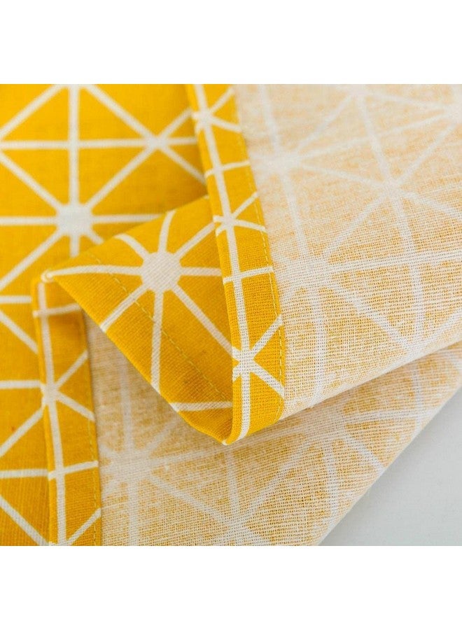 Kienlix Microwave Oven Cover with Side Pockets - Dust Proof Cotton Cover Kitchen Storage(85 x 35 cm) (Yellow) - Image 3