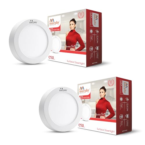Murphy Plastic 5Watts Cbl Round Surface Down Light (Cool White) -Pack Of 2 - Image 1
