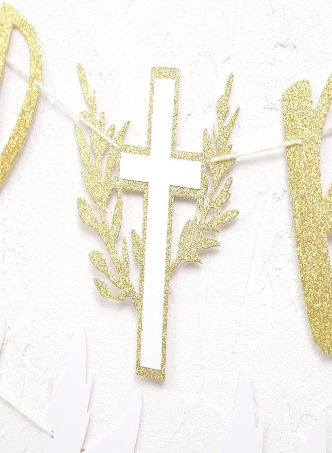 ZZDCMS God Bless Decorations - Baptism & First Communion Banners, Garlands & Backdrops for Boy/Girl - Image 5