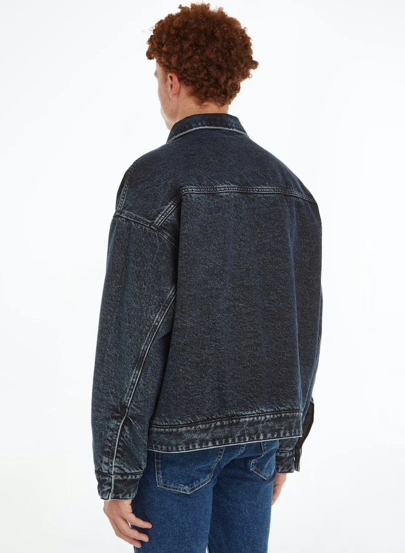 Calvin Klein Jeans Mid Wash Logo Denim Jacket