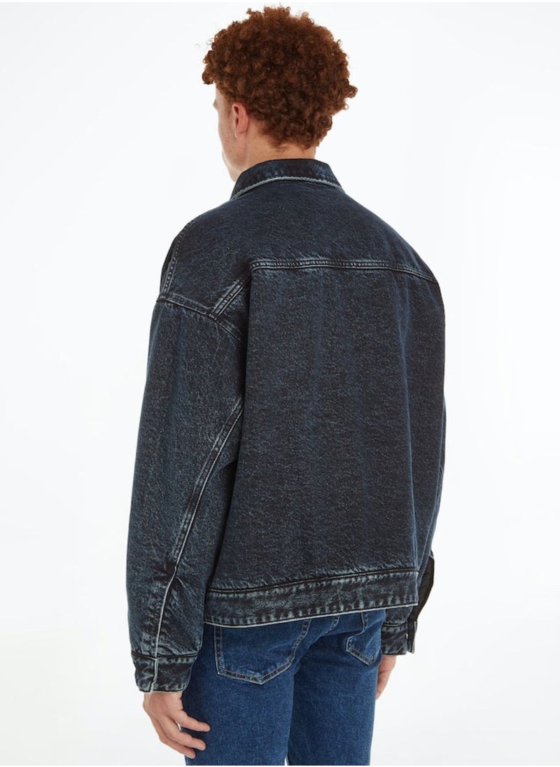 Calvin Klein Jeans - Mid Wash Logo Denim Jacket - Image 1