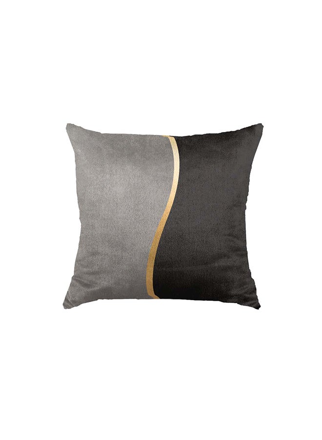 RIZARIES وسادة رمي رمادية ذهبية ناعمة للغاية - Image 1