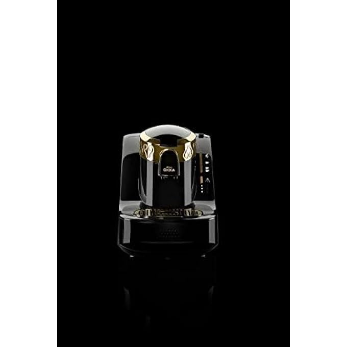 ارزوم اوكا ماكينة صنع القهوة التركية Ok008، اللون أسود ذهبي، ضمان من الشركة المصنعة لمدة عام واحد كحد أدنى - Image 5