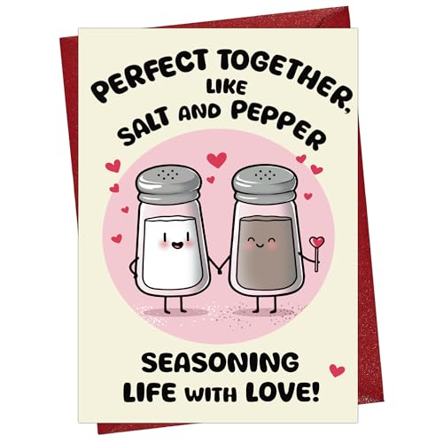 Cheerin Funny Anniversary Card with Envelopes - Humorous Love Cards for Him and Her - Romantic Card for Husband, Wife, Fiance, Boyfriend and Girlfriend - Hilarious Birthday Gift 5x8 Inch - Image 1