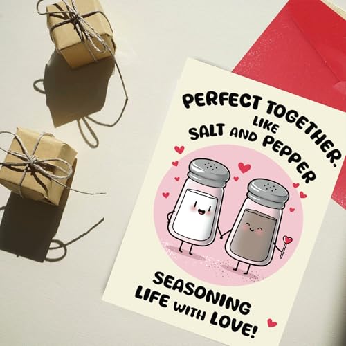 Cheerin Funny Anniversary Card with Envelopes - Humorous Love Cards for Him and Her - Romantic Card for Husband, Wife, Fiance, Boyfriend and Girlfriend - Hilarious Birthday Gift 5x8 Inch - Image 4