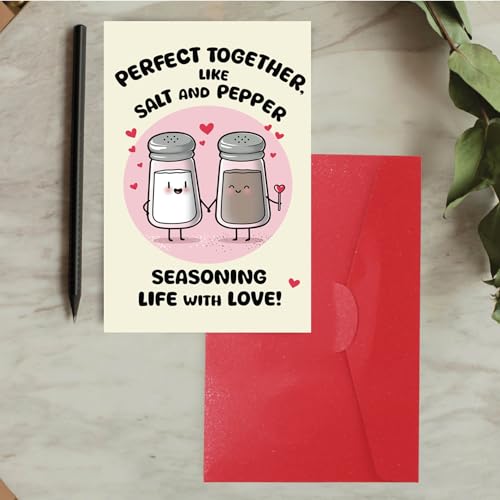 Cheerin Funny Anniversary Card with Envelopes - Humorous Love Cards for Him and Her - Romantic Card for Husband, Wife, Fiance, Boyfriend and Girlfriend - Hilarious Birthday Gift 5x8 Inch - Image 3