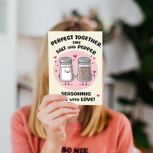 Cheerin Funny Anniversary Card with Envelopes - Humorous Love Cards for Him and Her - Romantic Card for Husband, Wife, Fiance, Boyfriend and Girlfriend - Hilarious Birthday Gift 5x8 Inch - Image 5