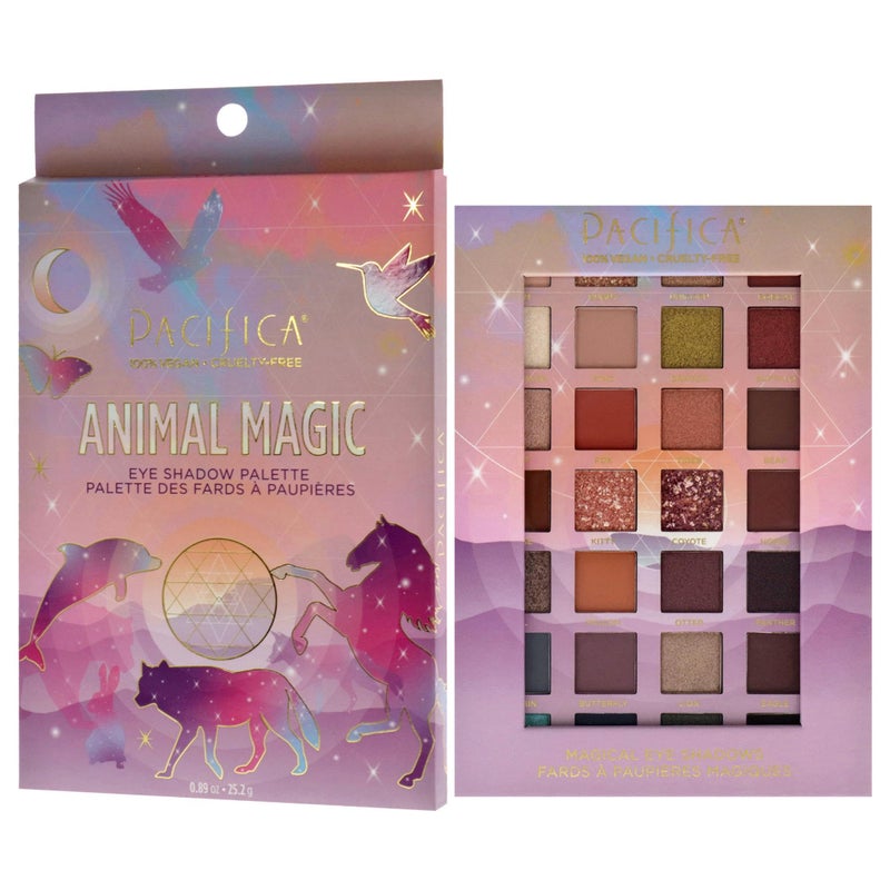 Pacifica Eyeshadow Palette â€“ Animal Magic with Colorful Blendable Shades, Highly Pigmented Mineral Eyeshadow, Talc-Free, Vegan & Cruelty-Free, 0.89 oz (28 Shades) - Image 4