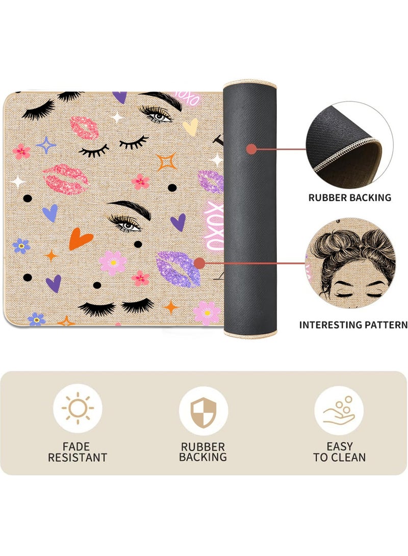 2 PCS Kitchen Floor Mats Rugs Set, Cushion Floor Carpet, Waterproof, Oil Resistant and Anti-Fatigue PU Standing Mat for Kitchen, Floor, Office, Sink, Laundry 45*75CM+45*120CM - Image 2