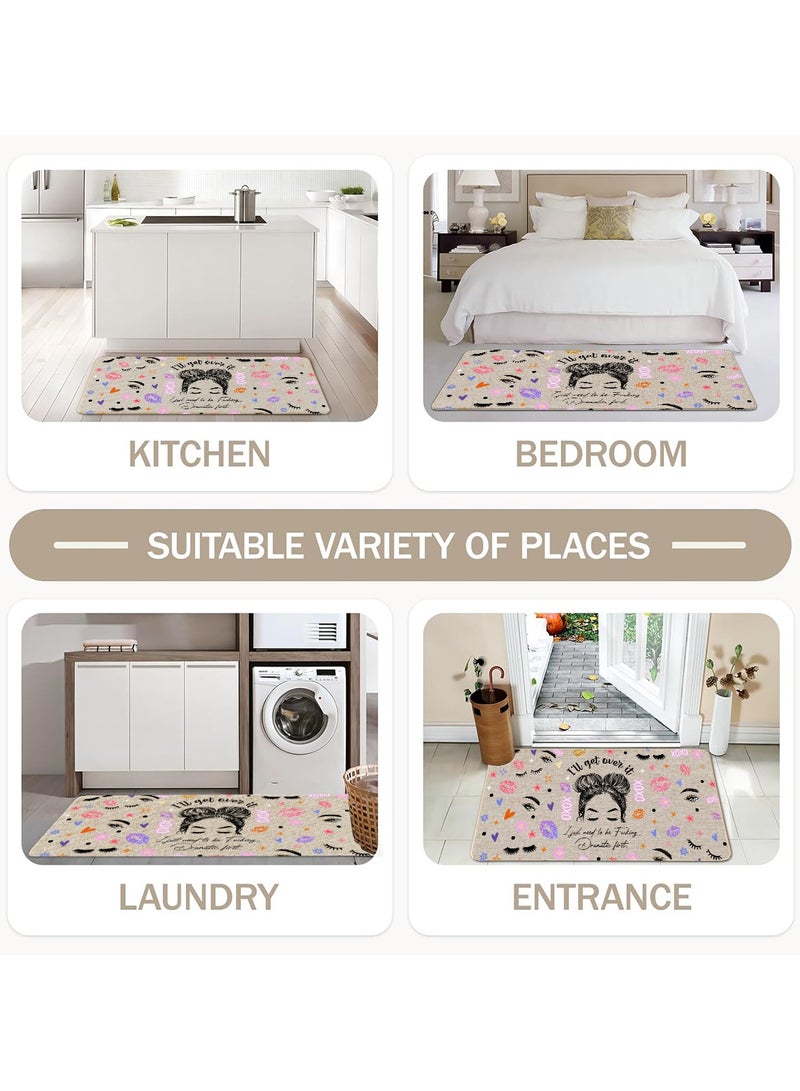 2 PCS Kitchen Floor Mats Rugs Set, Cushion Floor Carpet, Waterproof, Oil Resistant and Anti-Fatigue PU Standing Mat for Kitchen, Floor, Office, Sink, Laundry 45*75CM+45*120CM - Image 4