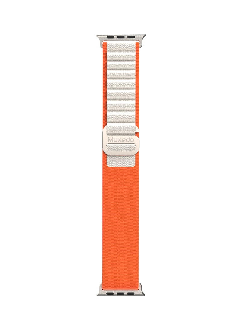 Moxedo - Moxedo Alpine Loop Watch Band Adjustable Sports Nylon Woven with Titanium G-Hook Strap Compatible with Apple Watch Band Series 8,7,6,5,4,3,2,1,SE Ultra design for 44mm,45mm,49mm (Sunset Starlight) - Image 1