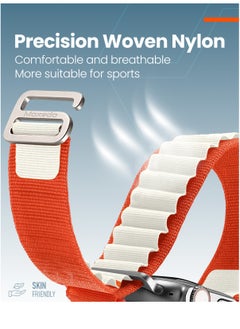 Moxedo Moxedo Alpine Loop Watch Band Adjustable Sports Nylon Woven with Titanium G-Hook Strap Compatible with Apple Watch Band Series 8,7,6,5,4,3,2,1,SE Ultra design for 44mm,45mm,49mm (Sunset Starlight)  - Image 2