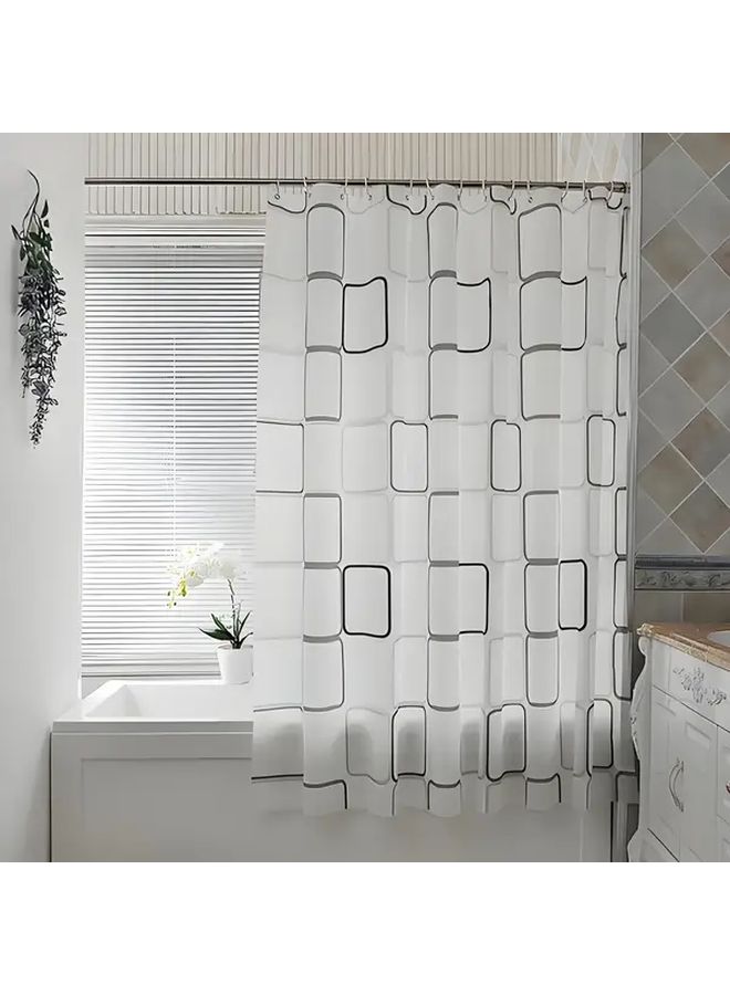 Heavy Duty Shower Curtain Rings 12 Pieces Rust Resistant No Tools Installation - Image 1