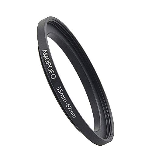 Amopofo 55mm to 67mm Step-Up Ring Filter adapter/55mm to 67mm Camera Filter Ring for 67mm UV,ND,CPL,Metal Step Up Ring - Image 4