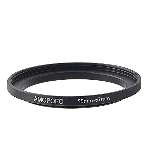 Amopofo 55mm to 67mm Step-Up Ring Filter adapter/55mm to 67mm Camera Filter Ring for 67mm UV,ND,CPL,Metal Step Up Ring - Image 3