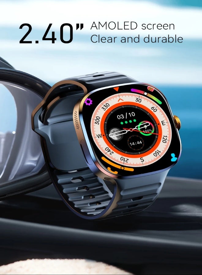 AROAQ M99 Smartwatch 4G SIM Card Android 10 Watch 2.4‘’ AMOLED Ultra Screen 2100mAh GPS WIFI NFC Smart Watches for Men-Black(3GB, 32GB)  - Image 4