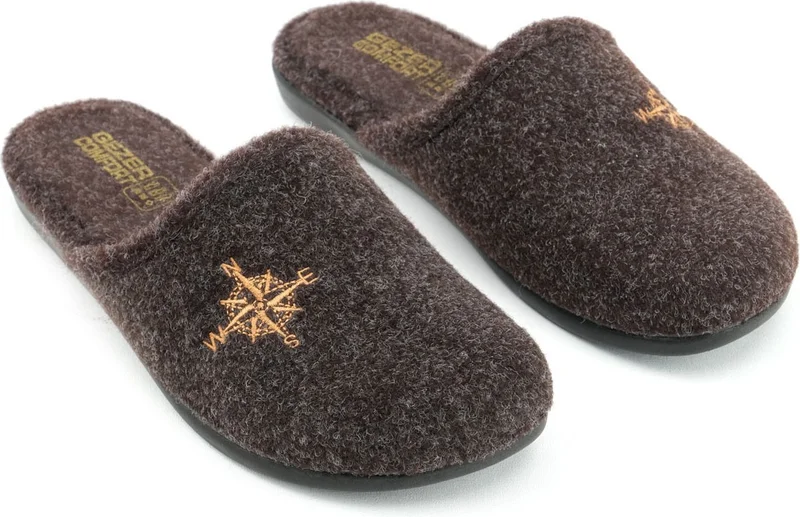 Gezer Winter Men's Felt Removable Sole Home Garden Slippers