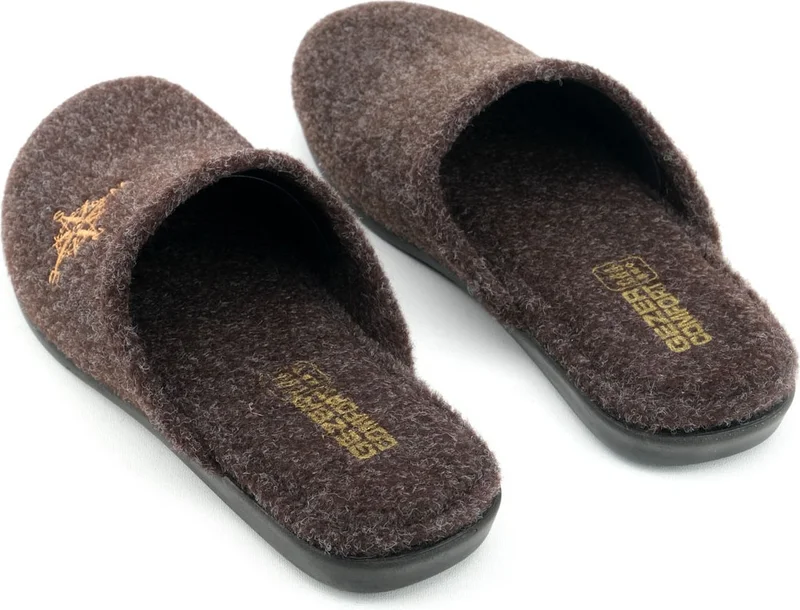 Gezer Winter Men's Felt Removable Sole Home Garden Slippers