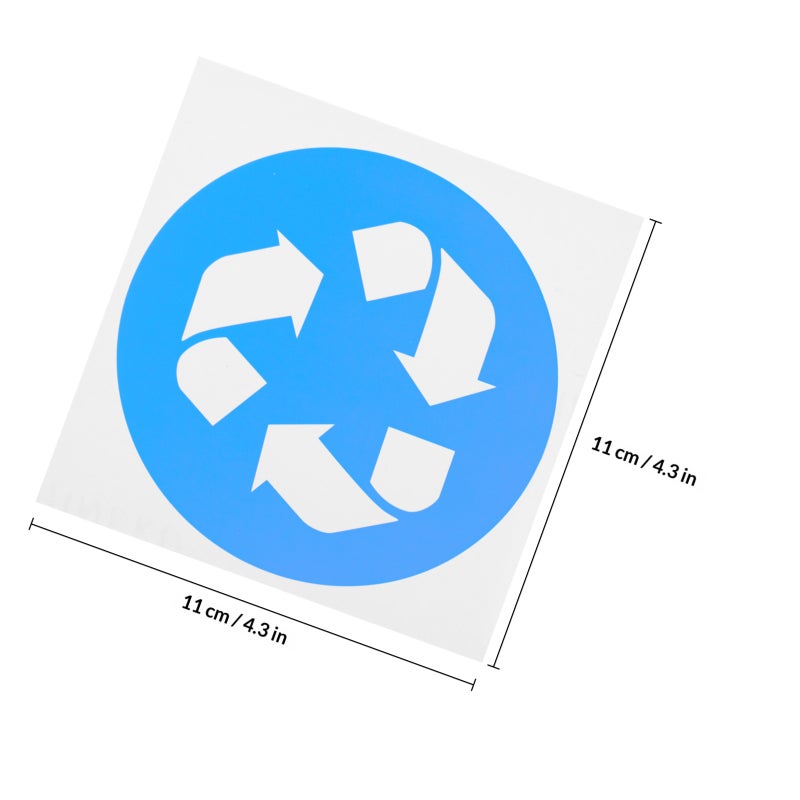 12pcs Adhesive Waste Sorting Stickers Trash Can Recycling Stickers Trash Label Decors - Image 2