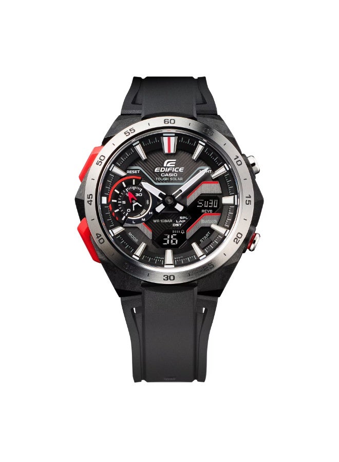 Casio Edifice ECB-2200P-1ADF Men’s Bluetooth Solar Chronograph Watch – Windflow Racing Design, Black Dial, Resin Strap, Sapphire Glass, 100M Water Resistant - Image 2