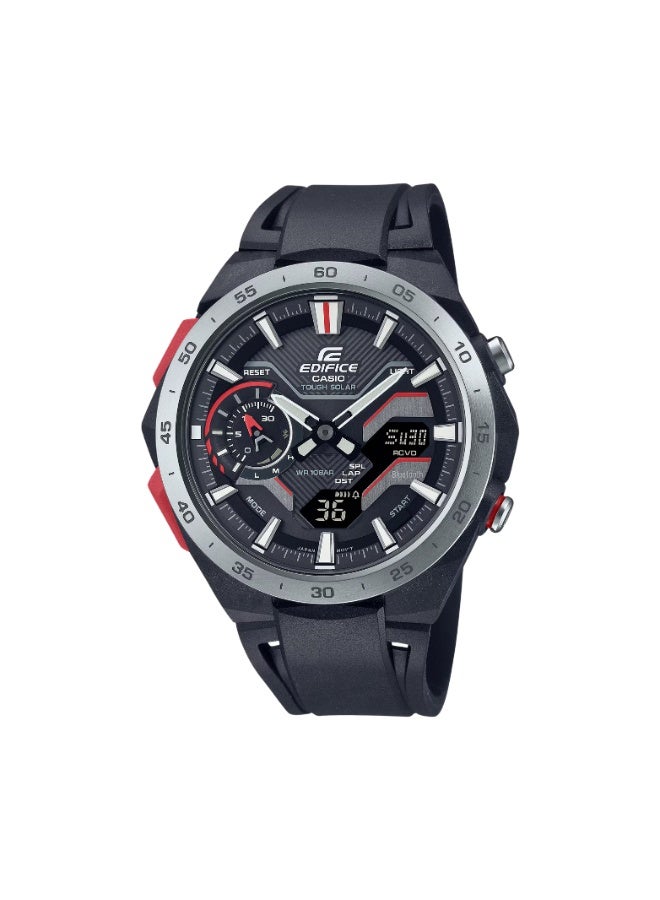 Casio Edifice ECB-2200P-1ADF Men’s Bluetooth Solar Chronograph Watch – Windflow Racing Design, Black Dial, Resin Strap, Sapphire Glass, 100M Water Resistant - Image 1