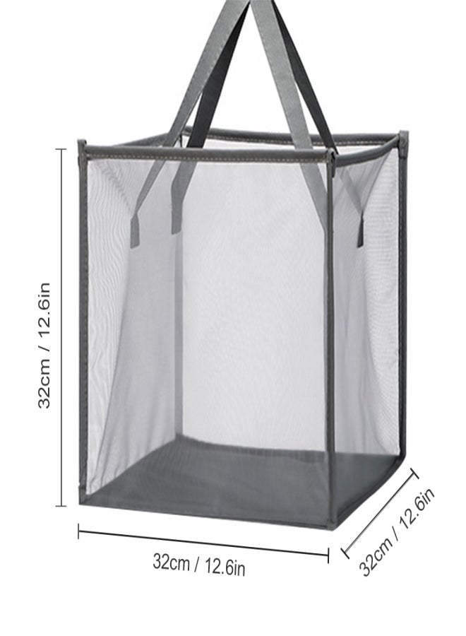Foldable Portable Sheer Mesh Laundry Hamper Storage Bag Large Capacity Multifunction Dirty Clothes Basket Bucket - Image 3