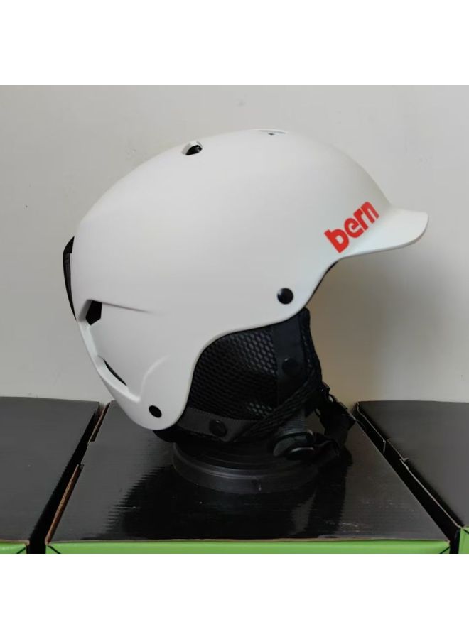 White Red Label Brn2025 Ski Helmet Unisex Bern Same Style Single Board Double Board New Snow Helmet White Black Label Others
