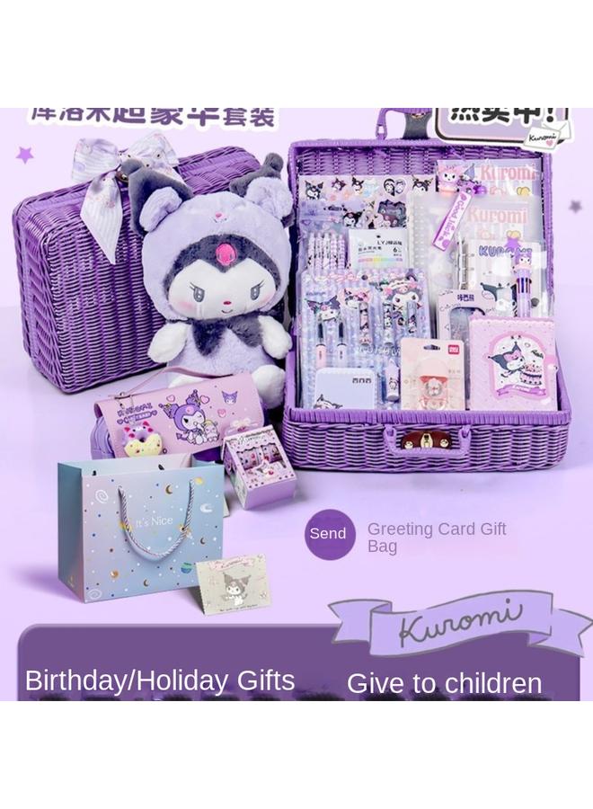 Bluejw Kulomi Stationery Suit Gift Box Girl School Opening Gift Bag Sanrio Hand Account Blind Box Toy Hand Account Children One - Image 3