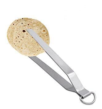 LMR3 Square Papad Roaster with Roti Chimta and Butter Brush 25 cm Roasting, Salad, Utility Tongs (Pack of 3) - Image 5