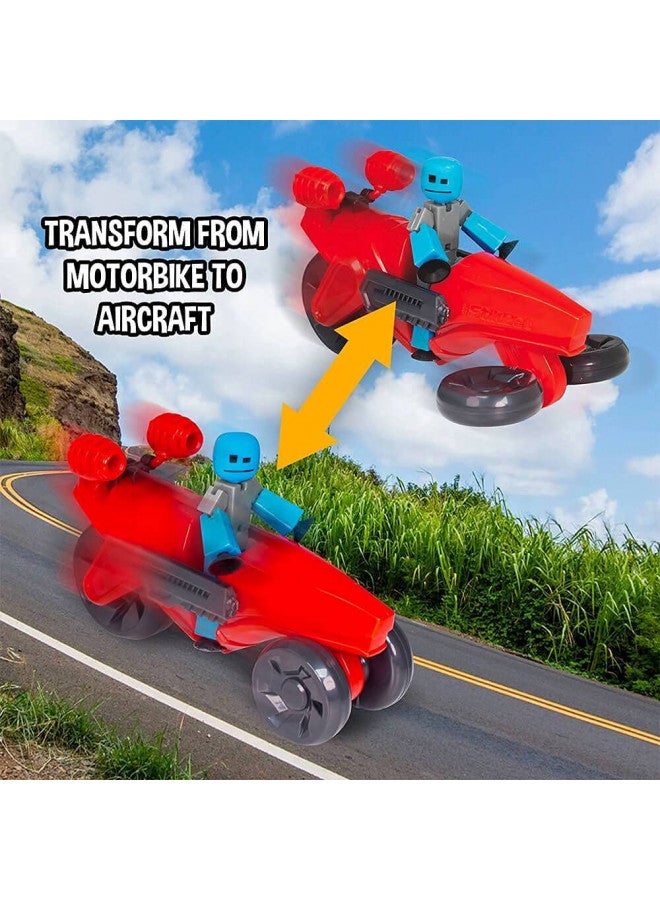 StikBot Zing Megabots 3 Pack, Complete Set of 3 Poseable Action Figures and Mega Vehicles, Turbo Cycle, Knockout and Avalanche - Image 3