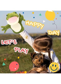 General Hand puppet plush toys, frog open mouth hand doll plush animal toys movable mouth plush stuffed animal toys, creative birthday gifts for kids  - Image 2