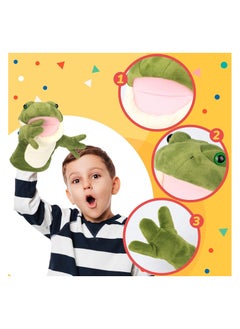 General Hand puppet plush toys, frog open mouth hand doll plush animal toys movable mouth plush stuffed animal toys, creative birthday gifts for kids  - Image 3