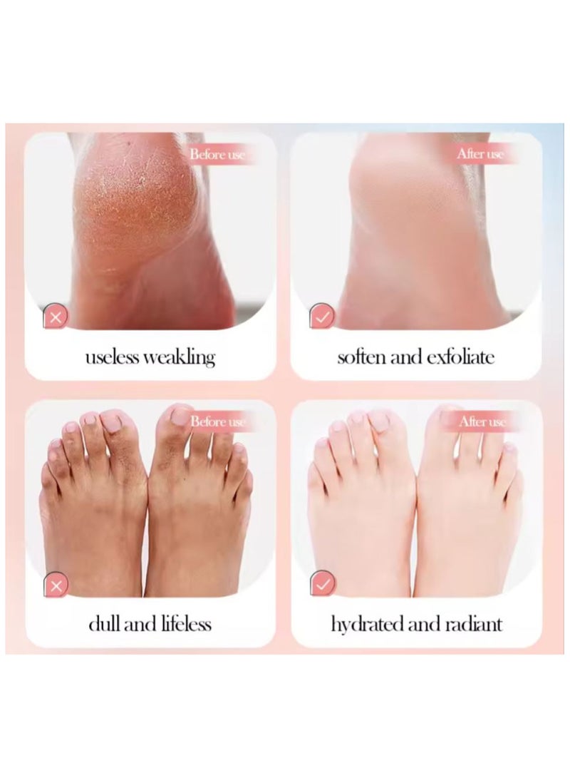 سادور حزمة من 5 أقنعة لتقشير القدمين بالورد الدمشقي، خلاصة تبييض متعددة للطاقة، تغذية مكثفة والعناية بالقدم، مضادة للتشقق والترطيب والإصلاح. - Image 3