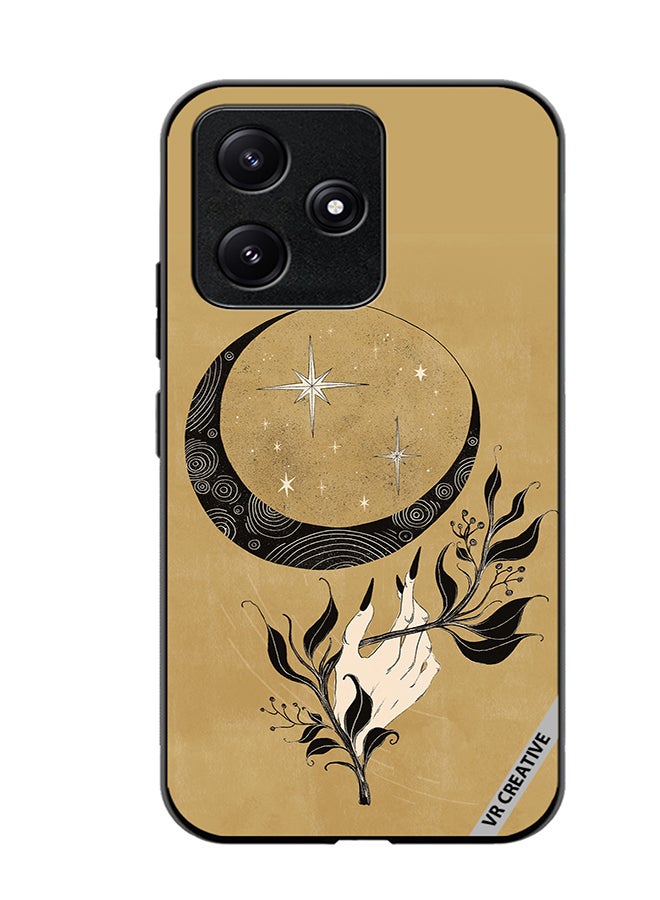 VR CREATIVE Protective Case Cover For Xiaomi Poco M6 Pro 5G Witch Hand Moon Design Multicolour - Image 1